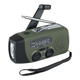 Radio de supervivencia solar con linterna y carga de emergencia Verde