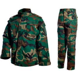 UNIFORME COMPLETO TEJIDO RIPSTOP CAMUFLAJE WOODLAND