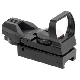 MIRA PUNTO ROJO 1x LENTE 23x34 mm ABIERTA 4 RETÍCULAS 5 NIVELES DE ILUMINACIÓN MONTAJE RIEL 21 mm