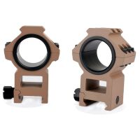 Anillas Aim-O Top Rail de 1" y 30mm para carril Weaver - Desert