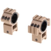 Anillas Aim-O Tri-Side Rail de 1" y 30mm para carril Weaver Desert