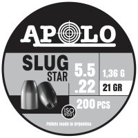 Balines APOLO Slug Star 5.5mm - 1,36g - 200 unidades