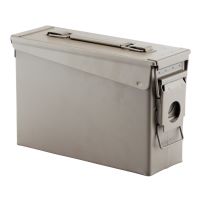 Caja porta munición metálica FOCUS-ON TOOLS cal.30 27X13X18 cm tan