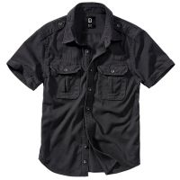 Camisa manga corta BRANDIT Vintage Shirt negra
