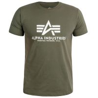 Camiseta ALPHA INDUSTRIES Basic Big Logo verde oliva