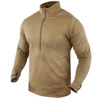 Camiseta de Manga Larga CONDOR Base II Zip coyote