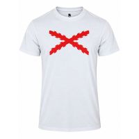 Camiseta IMMORTAL WARRIOR Cruz Borgoña blanca