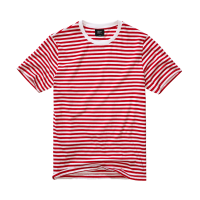 Camiseta BRANDIT Jerseyshirt Stripe Tee roja