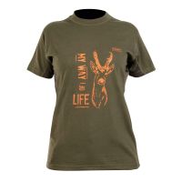 Camiseta HART Branded roe deer verde mujer