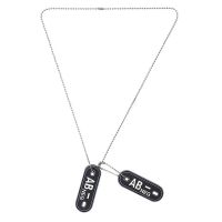 Chapa de identificación 101 INC PVC Grupo sanguíneo AB- negativo