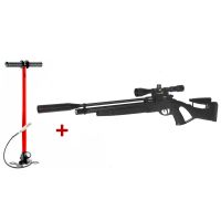 Pack Coyote Black Whisper: Carabina PCP Gamo Coyote Black Whisper + visor + bomba de carga