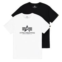 Pack de Camisetas ALPHA INDUSTRIES Basic Big Logo negro y blanco
