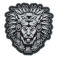 Parche de goma 3D Guerrero Azteca All Black