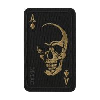 Parche textil M-TAC Face Of War negro y dorado