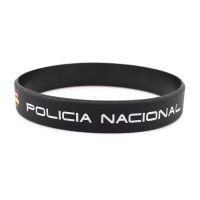 Pulsera PVC IMMORTAL WARRIOR Policía Nacional negra