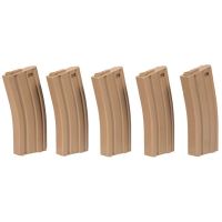 Set de cargadores AEG SPECNA ARMS M4 140R 6mm Tan / 5PCS