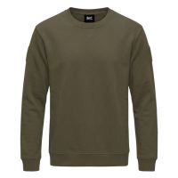 Sudadera BRANDIT Plüsch Crewneck con Velcro verde oliva