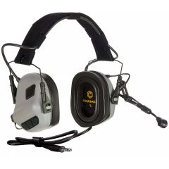 Cascos de protección auditiva M32 Plus con PTT Gris Cadete