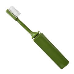 Cepillo de dientes plegable para viaje Verde