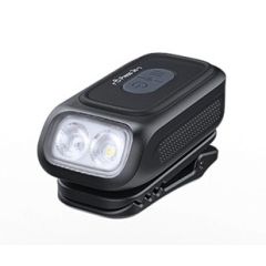 Linterna recargable con clip giratorio 360 grados y modos de iluminación blanca roja y RGB