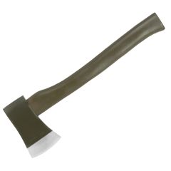 Hacha de supervivencia con mango de madera estilo militar oliva