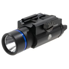 LINTERNA MONTABLE PICATINNY 22MM 500 LÚMENES PULSADOR TRASERO AMBIDIESTRO LED ALTA POTENCIA ANODIZADA ALUMINIO BATERÍAS CR123A INCLUIDAS