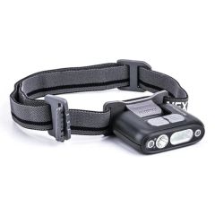 Linterna frontal 320 lúmenes recargable con luz blanca y roja