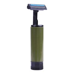 Maquinilla de afeitar plegable para viaje con estuche protector