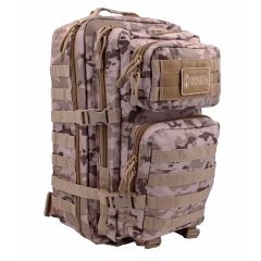 MOCHILA TÁCTICA MOLLE 36 LITROS CAMUFLAJE ARÍDO PIXELADO