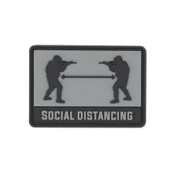 PARCHE PVC 3D DISTANCIA SOCIAL GRIS