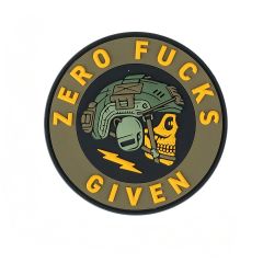 Parche táctico 3D PVC Zero Fucks Given