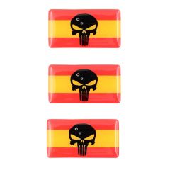 PEGATINA 3D IMMORTAL WARRIOR PUNISHER ROJO