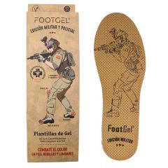 Plantillas tricapa de gel para botas militares 3 mm amortiguación 32,5% Marrón