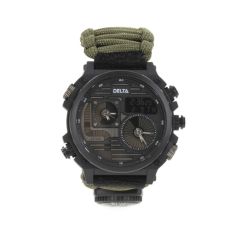RELOJ DE SUPERVIVENCIA ANALÓGICO Y DIGITAL VERDE