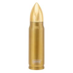 TERMO INOXIDABLE 500 ML AISLAMIENTO AL VACÍO DISEÑO BALA CIERRE RÁPIDO DORADO