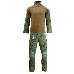 Uniforme de combate entallado camisa y pantalón Pixelado Boscoso