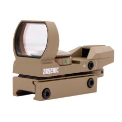 MIRA PUNTO ROJO REFLEX RETÍCULA MÚLTIPLE 4 CONFIGURACIONES ILUMINACIÓN ROJA Y VERDE 5 NIVELES MONTAJE PICATINNY FIJACIÓN TORNILLO ALLEN