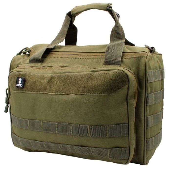 Bolsa deportiva táctica con MOLLE 5 compartimentos XXL Verde