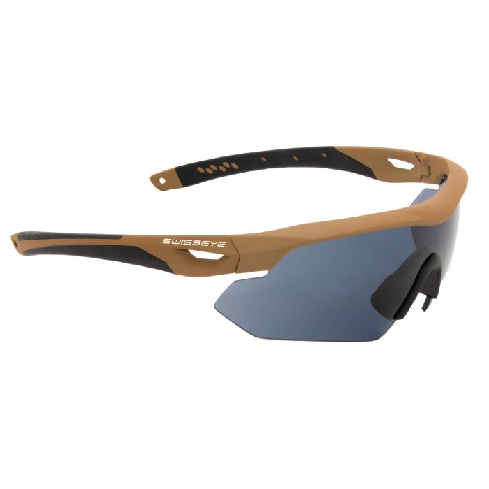 GAFAS BALÍSTICAS 3 LENTES INTERCAMBIABLES MONTURA COYOTE
