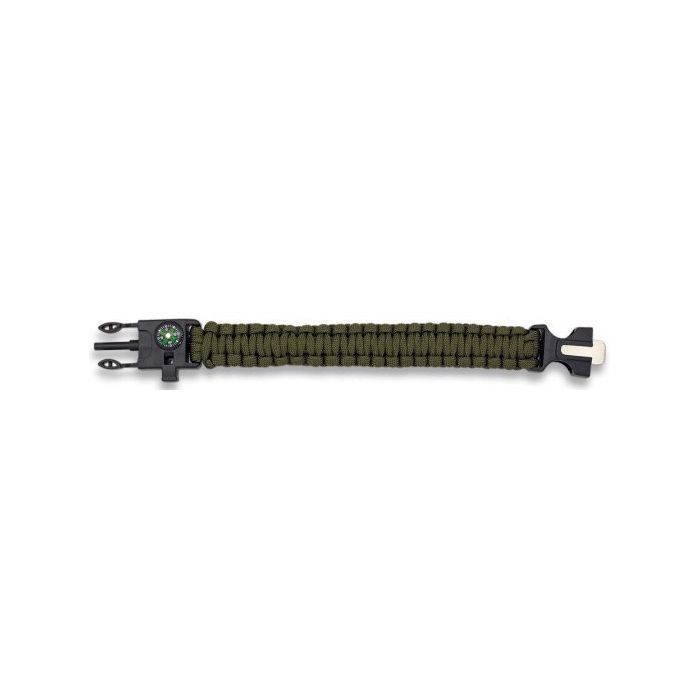 PULSERA DE SUPERVIVENCIA PARACORD VERDE OLIVA