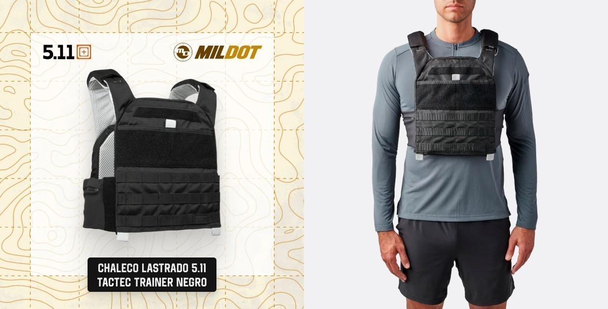 Chaleco lastrado 5.11 TacTec Trainer negro
