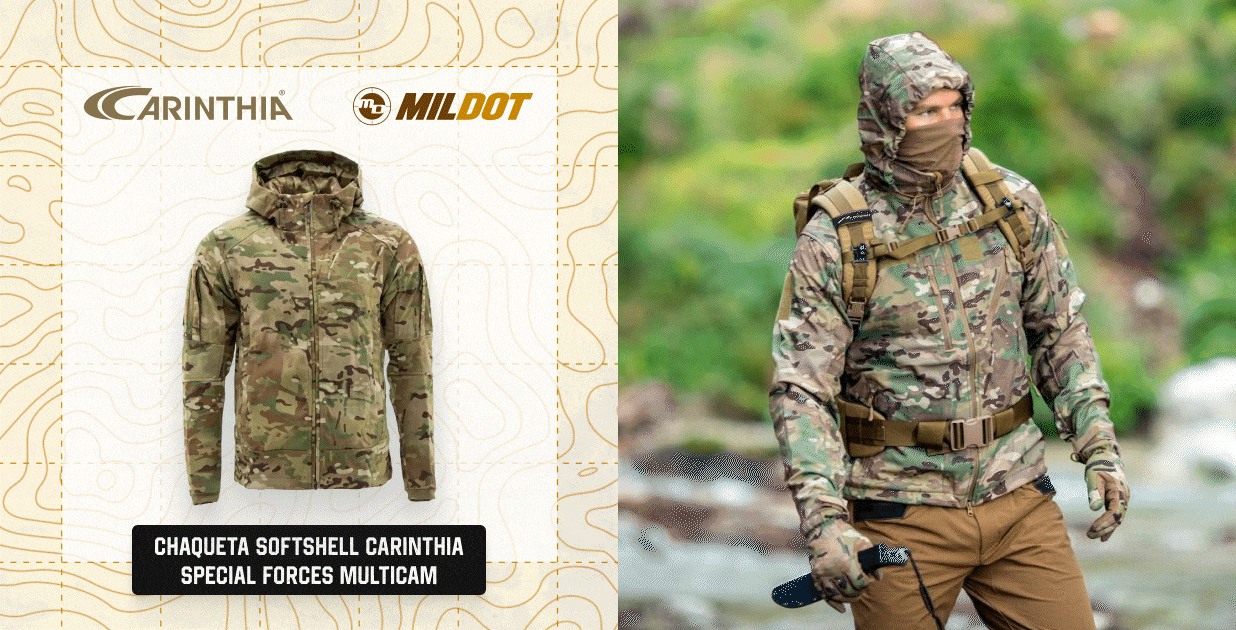 Chaqueta Softshell CARINTHIA Special Forces MultiCam