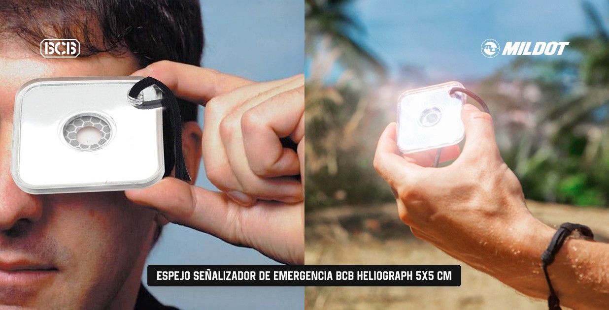 Espejo señalizador de emergencia BCB Heliograph 5x5 cm