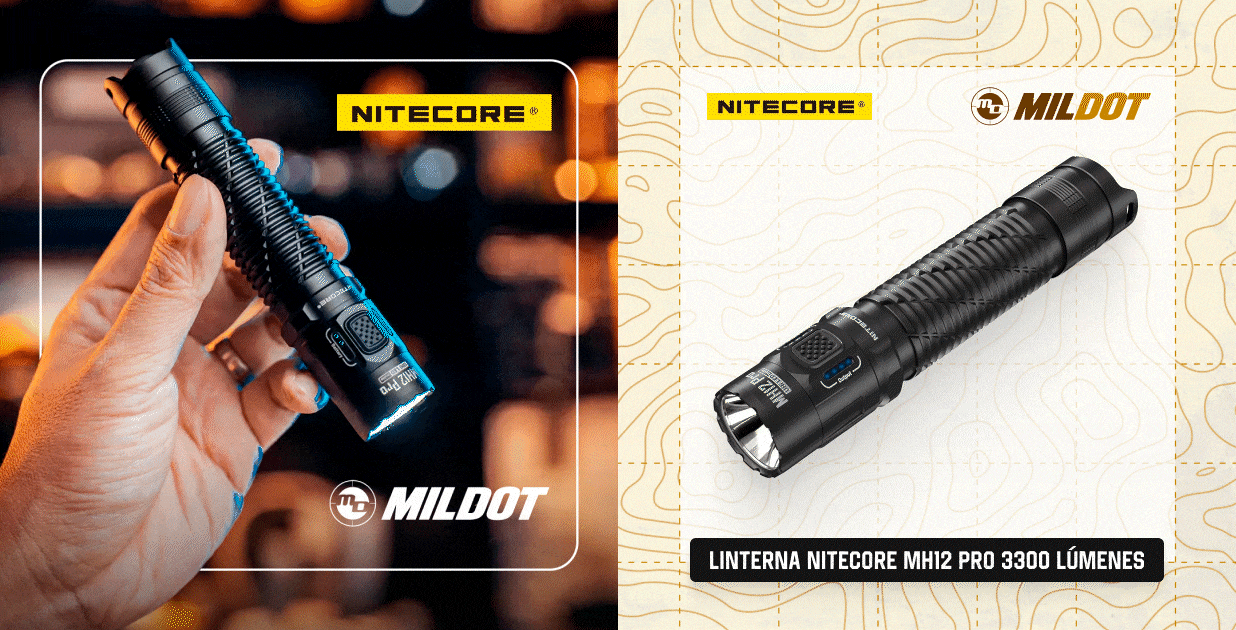 Linterna NITECORE MH12 Pro 3300 Lúmenes
