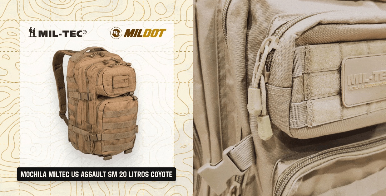 Mochila MILTEC US ASSAULT SM 20 Litros coyote