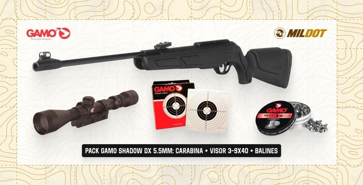 Pack GAMO Shadow DX 5.5mm: Carabina + visor 3-9x40 + balines