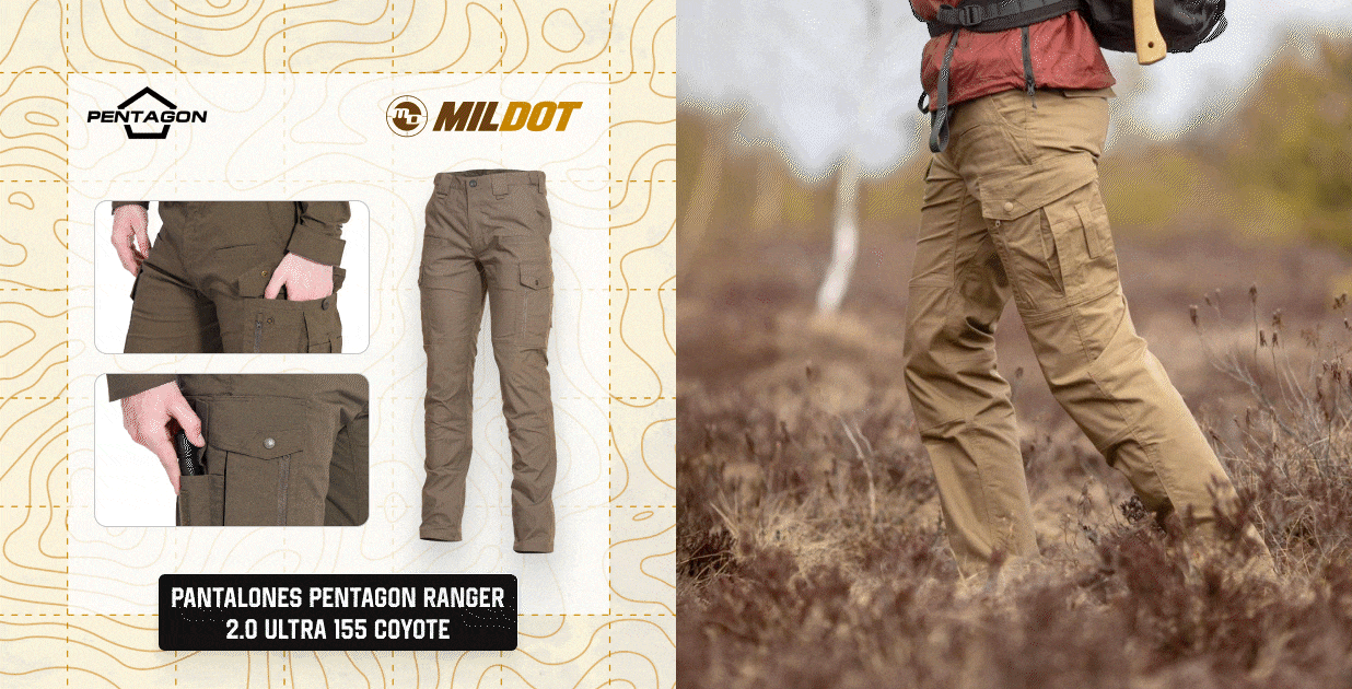 Pantalones PENTAGON Ranger 2.0 Ultra 155 coyote