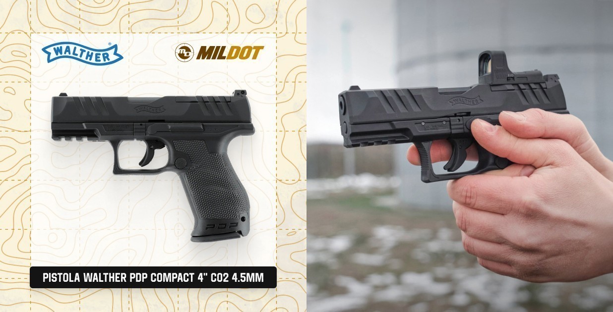 Pistola WALTHER PDP Compact 4" CO2 4.5mm