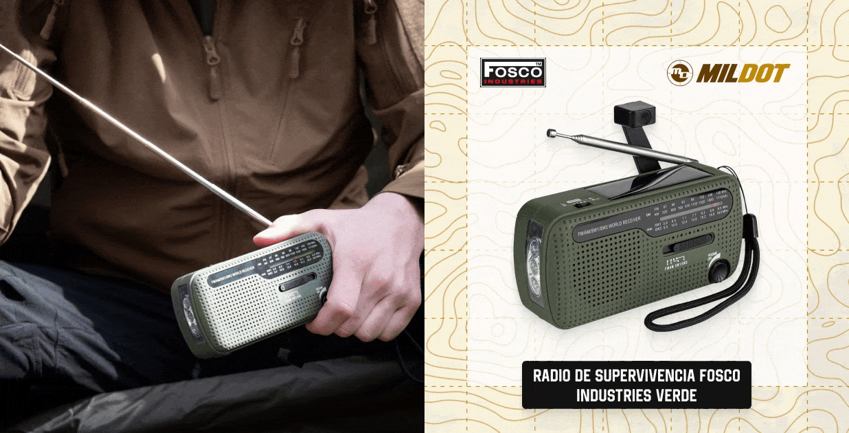 Radio de Supervivencia FOSCO INDUSTRIES verde
