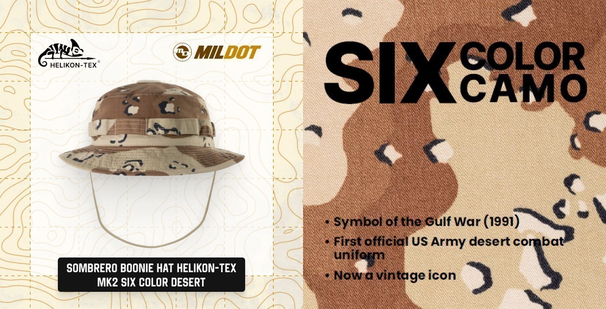 Sombrero Boonie Hat HELIKON-TEX MK2 Six Color Desert